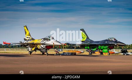 Belgisches Air Component F16 Demo-Team Stockfoto