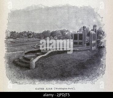 GATES AJAR Washington Park aus dem 1893 erschienenen Reiseführer „das malerische Chicago und der Führer zur Weltausstellung“, Herausgeber Lennox Pub. Co Stockfoto