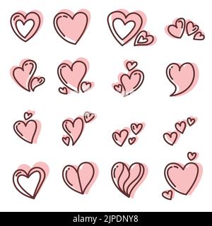 Love Elements Bundle Vektorgrafik Stock Vektor