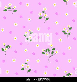 Ein florales Nahtmuster in rosa Farben Stock Vektor