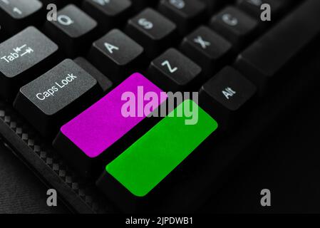 Kochlektionshandbuch Eingeben, Neue Online-Richtlinien Erneut Eingeben, Neues Lernen, Internetverbindungsstruktur, Programmvorgang Stockfoto