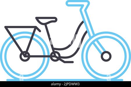 Racing Fahrrad Linie Symbol, Umriss Symbol, Vektor-Illustration, Konzept Zeichen Stock Vektor