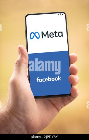 Smartphone, Unternehmen, facebook, meta, Smartphones, Smartphones, Smartphones, Unternehmen Stockfoto