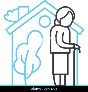 Freizeitlinesymbol, Umrisssymbol, Vektordarstellung, Konzeptschild Stock Vektor