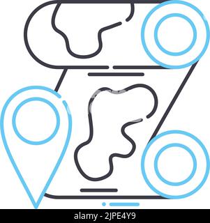 Stabliniensymbol, Umrisssymbol, Vektordarstellung, Konzeptzeichen Stock Vektor