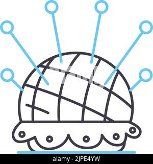 pinball-Liniensymbol, Umrisssymbol, Vektordarstellung, Konzeptzeichen Stock Vektor