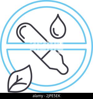 Symbol für die Erdgasleitung, Umrisssymbol, Vektordarstellung, Konzeptzeichen Stock Vektor