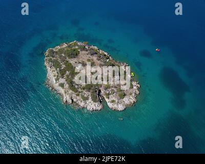 ARGOLIDA GRIECHENLAND CARATHONA STRAND IN NAFPLIO Stockfoto