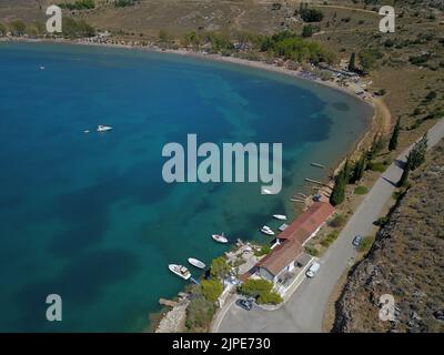 ARGOLIDA GRIECHENLAND CARATHONA STRAND IN NAFPLIO Stockfoto