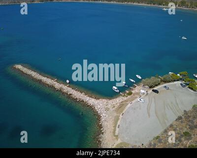 ARGOLIDA GRIECHENLAND CARATHONA STRAND IN NAFPLIO Stockfoto