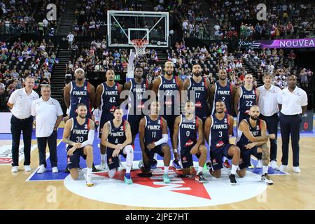 Montpellier, Frankreich. 16. August 2022. Zweites Spiel für das France Basket Team gegen Italien in Montpellier als Vorbereitung für den Eurobasket 2022. Der Gewinner ist Frankreich 100 - 68 (Foto: Norberto Maccagno/Pacific Press) Quelle: Pacific Press Media Production Corp./Alamy Live News Stockfoto