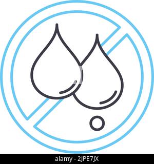 Trans Fat Free Line Symbol, Umrisssymbol, Vektordarstellung, Konzeptzeichen Stock Vektor