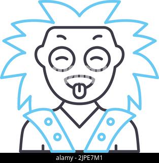 Rock-Musik-Linie Symbol, Umriss-Symbol, Vektor-Illustration, Konzept-Zeichen Stock Vektor