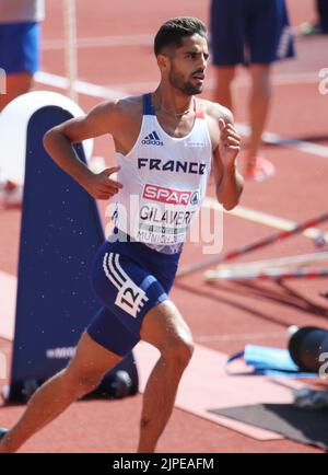 München, Allemagne. 16. August 2022. Louis Gilavert aus Frankreich während der Leichtathletik, Männer-3000m-Steeplechase bei den Europameisterschaften München 2022 am 16. August 2022 in München, Deutschland - Foto Laurent Lairys/DPPI Quelle: DPPI Media/Alamy Live News Stockfoto