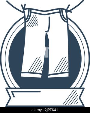 Symbol für die Waschhose Stock Vektor