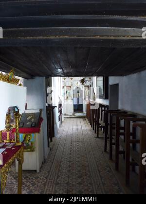 Kirche aus dem 19.. Jahrhundert der St. Athanasios in Palaiokasthon, Chalkidiki Stockfoto