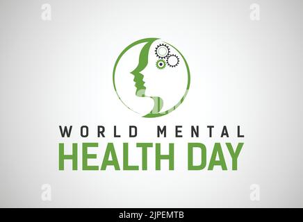 Welttag Der Psychischen Gesundheit Oktober 10, Vektorgrafik. Psychische Erkrankungen Stock Vektor