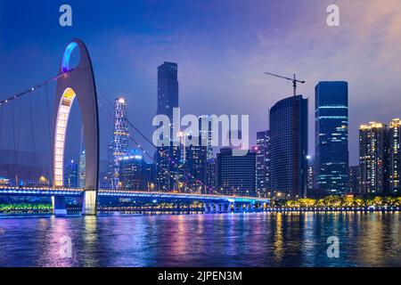 Skyline, china, guangzhou, Stadtbild, Stadtbilder, Skylines, Chinas, guangzhous Stockfoto