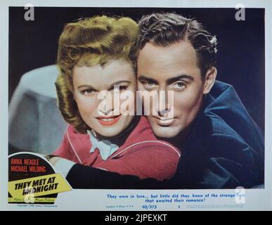 ANNA NEAGLE und MICHAEL WILDING in PICCADILLY INCIDENT (UK) / SIE TRAFEN SICH UM MITTERNACHT (US) 1946 Regisseur HERBERT WILCOX Originalgeschichte Florence Tranter Drehbuch Nicholight Phipps Herbert Wilcox Productions / Associated British Picture Corporation (ABPC) Distribution Metro Goldwyn Mayer (in US) Stockfoto