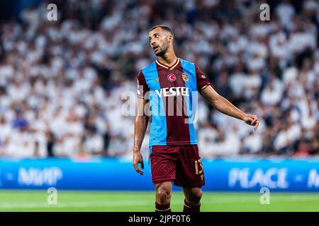 Kopenhagen, Dänemark. 16., August 2022. Vitor Hugo (13) von Trabzonspor, gesehen beim UEFA Champions League Qualifikationsspiel zwischen dem FC Kopenhagen und Trabzonspor im Kopenhagener Park. (Bildnachweis: Gonzales Photo - Dejan Obretkovic). Stockfoto