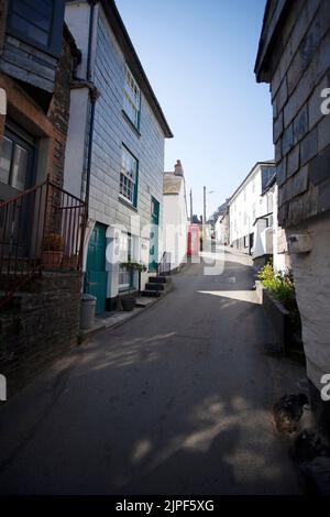 Enge Straßen in Port Isaac. Cornwall, England Stockfoto