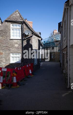 Enge Straßen in Port Isaac. Cornwall England Stockfoto