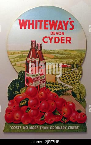 Posterwerbung für Whiteways Devon Cyder „No More than ordinary Cidre“ Stockfoto