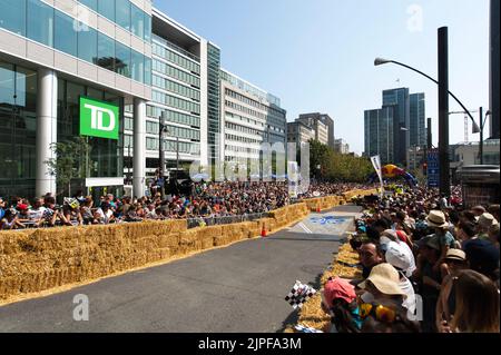 Redbull Soap Box Rennen in Montreal Stockfoto