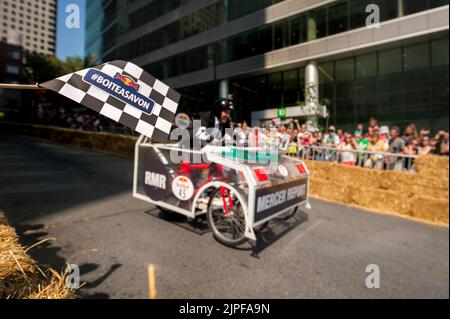 Redbull Soap Box Rennen in Montreal Stockfoto