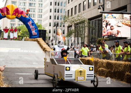 Redbull Soap Box Rennen in Montreal Stockfoto