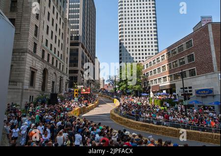 Redbull Soap Box Rennen in Montreal Stockfoto