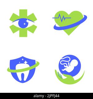 Flache Design medizinische Symbole Vektor-Illustration Stock Vektor