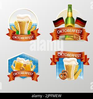 Realistische Logo-Vorlage für oktoberfest Vector Illustration Stock Vektor