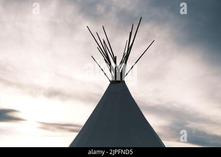 Alles, was Sie während eines Native Festivals sehen, ist authentisch. Stockfoto