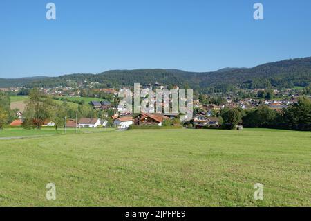 Dorf Bodenmais im bayerischen Wald, Deutschland Stockfoto