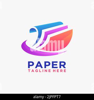 Kreatives Papier-Logo-Design Stock Vektor