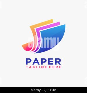 Kreatives Papier-Logo-Design Stock Vektor