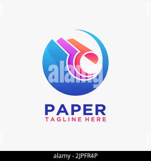 Kreatives Papier-Logo-Design Stock Vektor