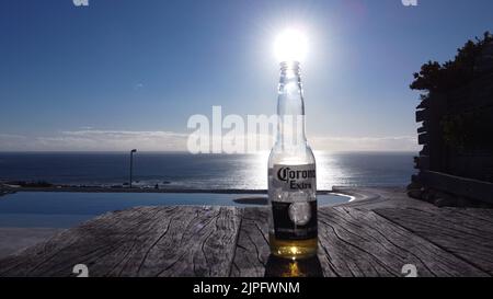 Sonnenuntergang Über Camps Bay In Kapstadt Stockfoto