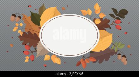 Herbst Web-Vorlage transparenter Hintergrund mit einem Platz für Ihren Text - Vektor-Illustration Stock Vektor