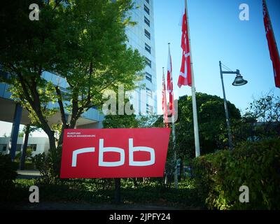 Berlin, Deutschland. 10. August 2022. Das RBB-Sendezentrum fotografiert am 10. August 2022 in Berlin Charlottenburg. © VON XAMAX Credit: XAMAX/dpa/Alamy Live News Stockfoto