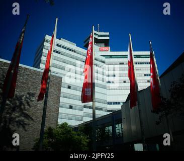 Berlin, Deutschland. 10. August 2022. Das RBB-Sendezentrum fotografiert am 10. August 2022 in Berlin Charlottenburg. © VON XAMAX Credit: XAMAX/dpa/Alamy Live News Stockfoto