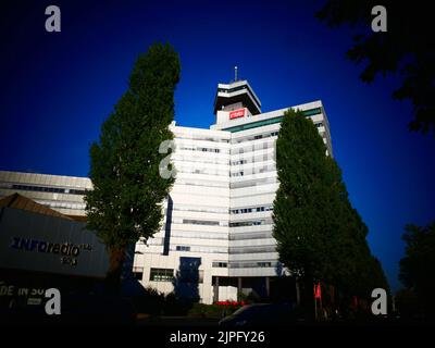 Berlin, Deutschland. 10. August 2022. Das RBB-Fernsehzentrum in Berlin-Charlottenburg. Quelle: XAMAX/dpa/Alamy Live News Stockfoto