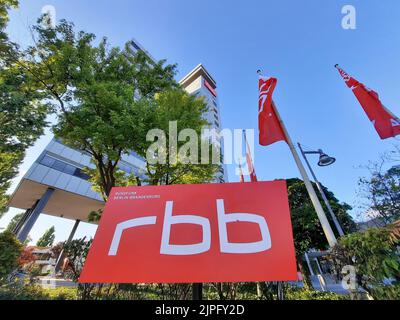Berlin, Deutschland. 10. August 2022. Das RBB-Sendezentrum fotografiert am 10. August 2022 in Berlin Charlottenburg. © VON XAMAX Credit: XAMAX/dpa/Alamy Live News Stockfoto