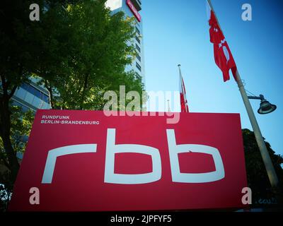 Berlin, Deutschland. 10. August 2022. Das RBB-Sendezentrum fotografiert am 10. August 2022 in Berlin Charlottenburg. © VON XAMAX Credit: XAMAX/dpa/Alamy Live News Stockfoto