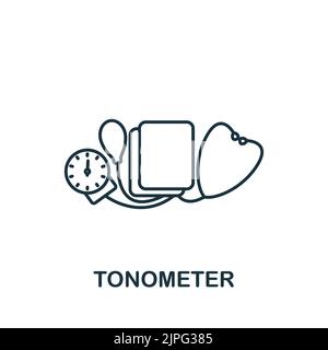 Tonometer-Symbol. Einfaches Messsymbol für Vorlagen, Webdesign und Infografiken Stock Vektor