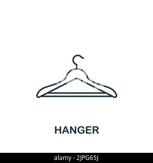 Aufhängesymbol. Line Simple Hanger Icon für Vorlagen, Webdesign und Infografiken Stock Vektor