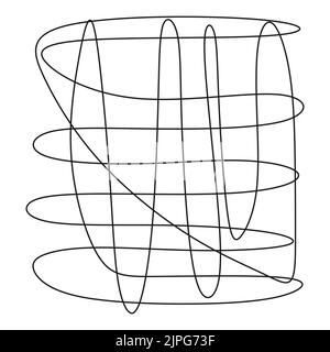 Handgezeichneter Doodle Scribble Chaos Pfad chaotische Linien Stock Vektor