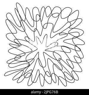 Handgezeichneter Doodle Scribble Chaos Pfad chaotische Linien Stock Vektor