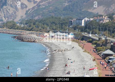 Penmaenmawr Beach Wales Stockfoto